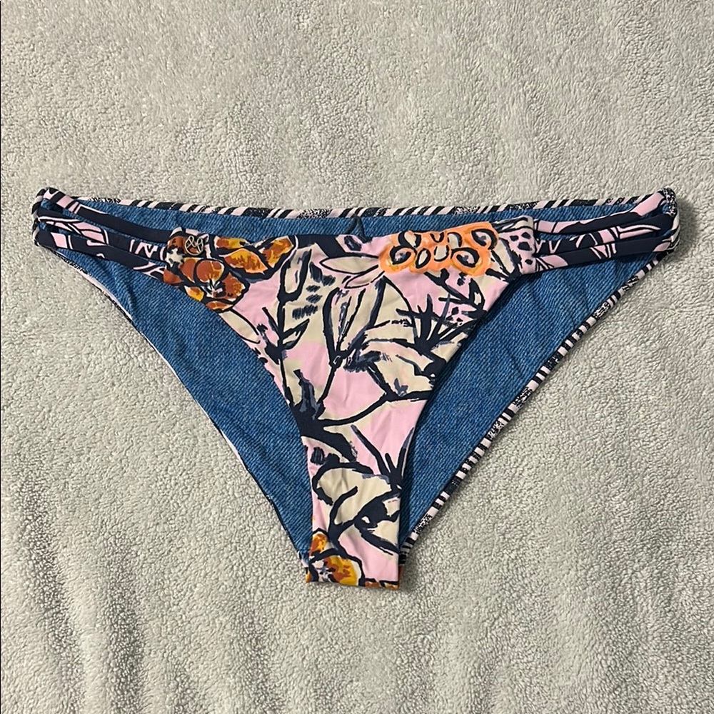 Maaji Blue Reversible Bikini Bottoms
